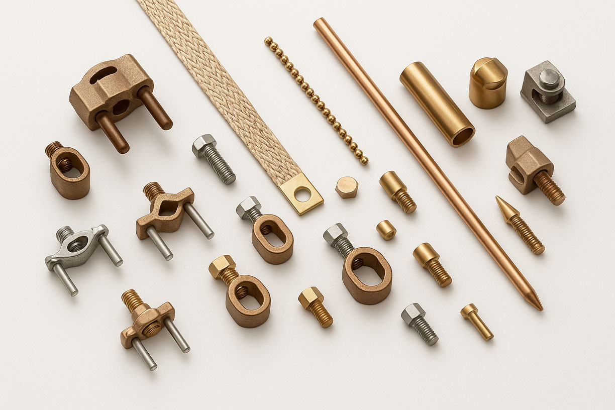 Bronze Copper Brass Grounding Clamps Grounding Connectors