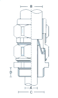 Brass CW Cable Glands 4 Parts